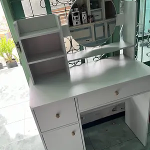 Homedoki Meja Rias Minimalis/Meja Rias Led/Meja Rias Lampu/Meja Rias Aesthetic/Meja Rias Sliding/Meja Make up