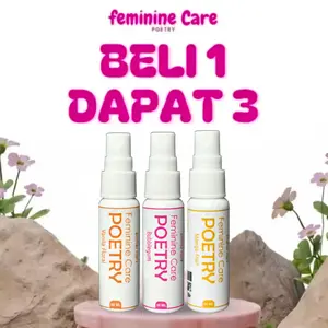 BUNDLING 3 POETRY Feminine Care Spray 30ml - Atasi Bau Gatal Keputihan dengan Niacinamide - Aman untuk Bumil & Busui - Mencerahkan & Menghaluskan Kulit Area Kewanitaan