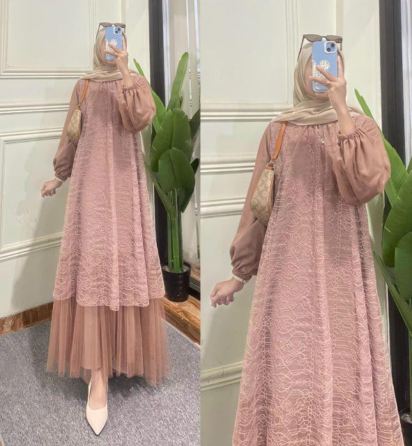 gamis santili terbaru mix berukat tile