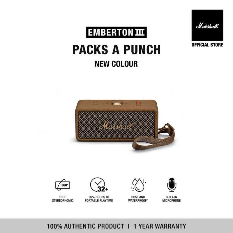 Loa Marshall Bluetooth EMBERTON III Portable - Pin lên đến 32h*