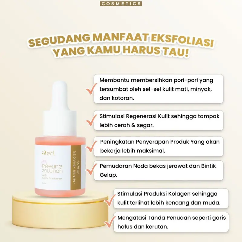 B Erl Peeling Solution with Apple Fruit Extract Exfoliasi Kusam Exfoliating Wajah Mencerahkan Kotoran Komedo 3