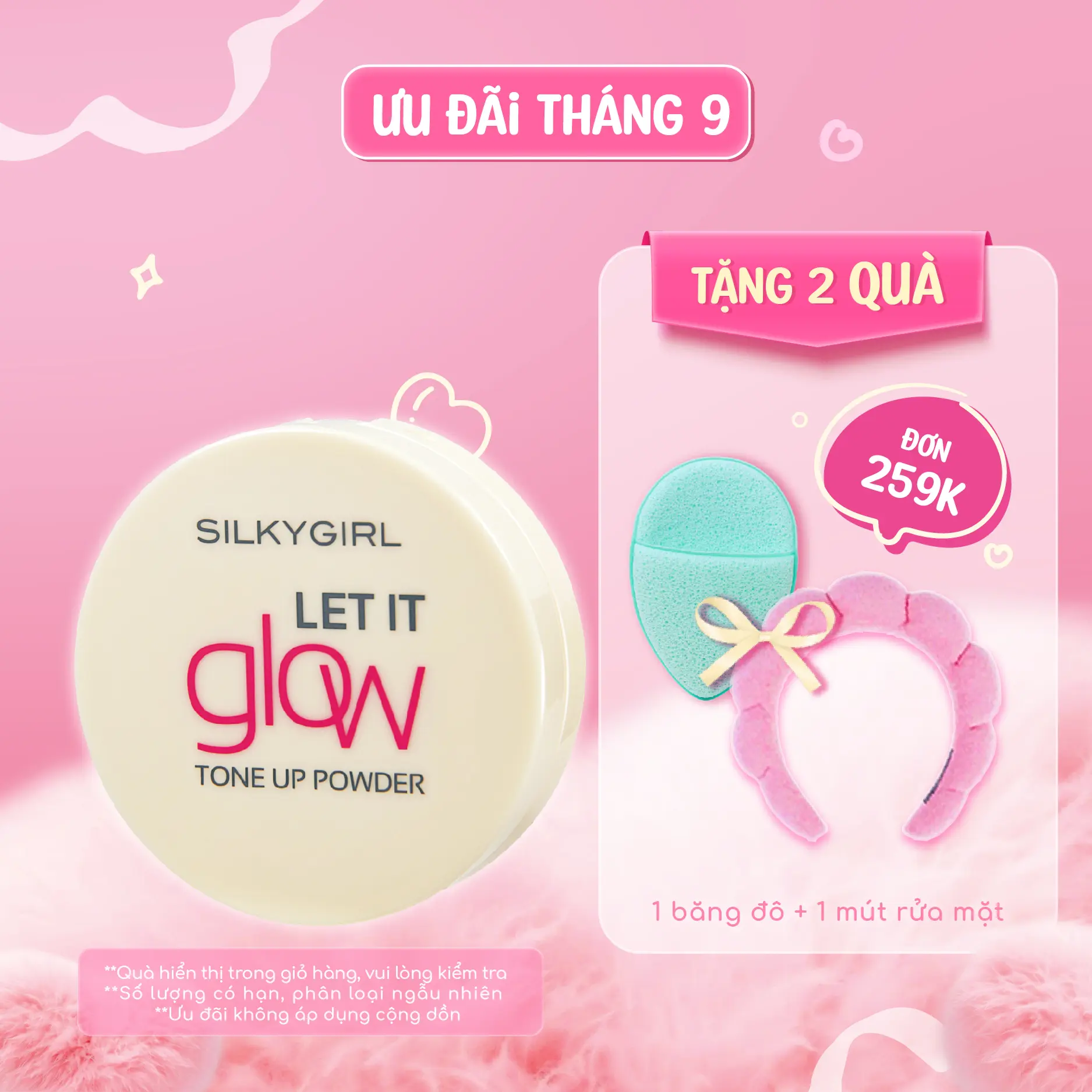 Phấn Phủ Nâng Tông Silkygirl Let It Grow Tone Up Powder 7g .#01 Radiant