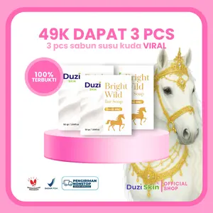 Duzi Skin - Sabun Susu Kuda - Bright Wild Bar Soap Horse Milk 3 PCS