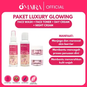 [FLASH SALE] OMAIRA Paket Whitening Complete Set ( Facial Wash + Toner + Night Luxury+Day Cream) - 4 ITEM