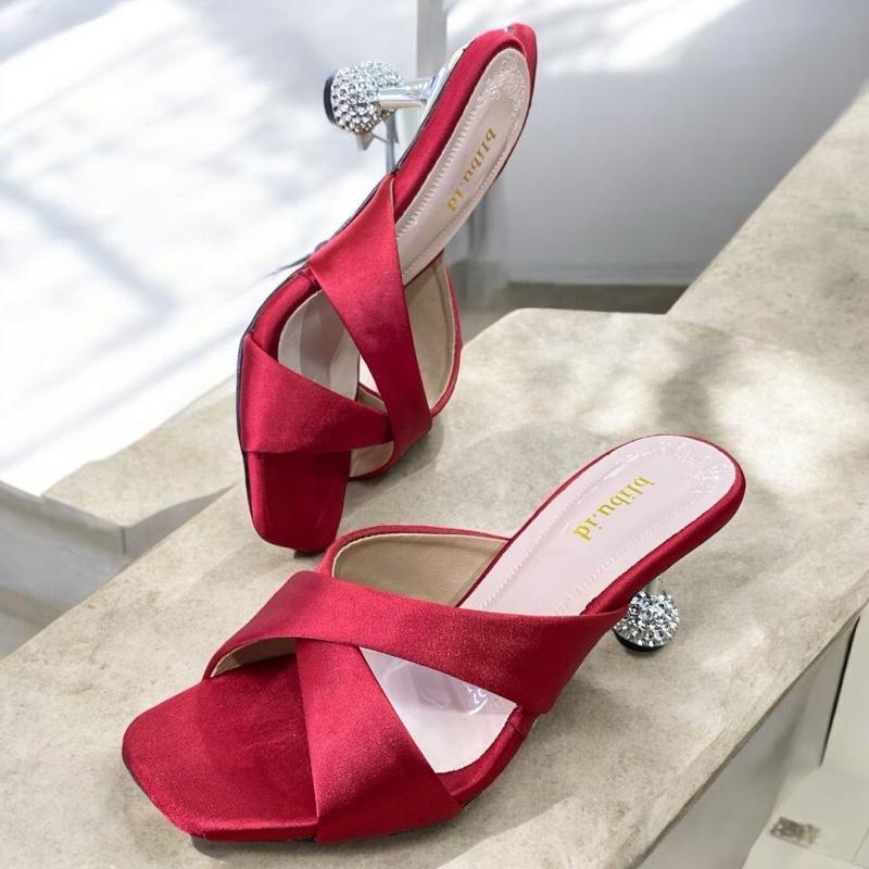 NAURA 7cm sendal pengantin sendal wisuda sendal manten bahan satin By blibu.id 4