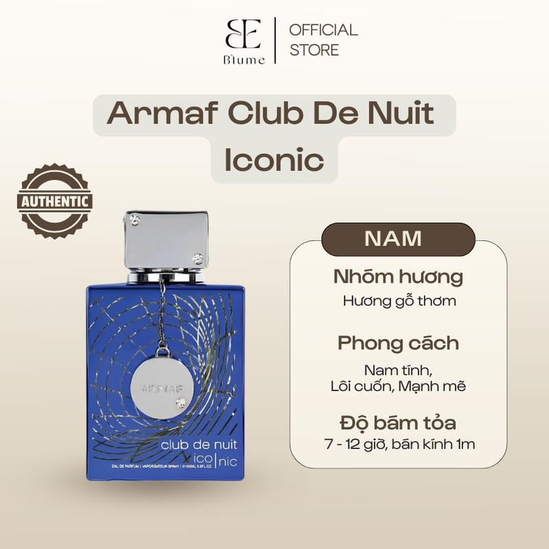   FULL 105ML   Nước Hoa NAM Club De Nuit Iconic mùi Nam Tính Perfume 