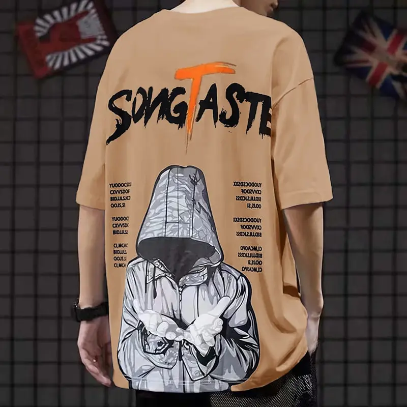 Baju Kaos Overisze Pria Wanita Unisex T-shirt Pakaian Pria Size M|L,XL,XXL,XXXL Baju Distro Outfit Cowok Unisex Terlaris Oversize SONGTA  - SEFO.ID 4