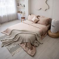 Gambar SLEEP PROJECT Paket Sprei Bedcover / Quilt Cover Mewah Premium TENCEL 80S Ramah Lingkungan - Plain Beige Premium TENCEL Bedding (Ready Stock) - SPREI SET, SINGLE 120x200 dari Sleep Project Kota Administrasi Jakarta Barat 2 Tokopedia