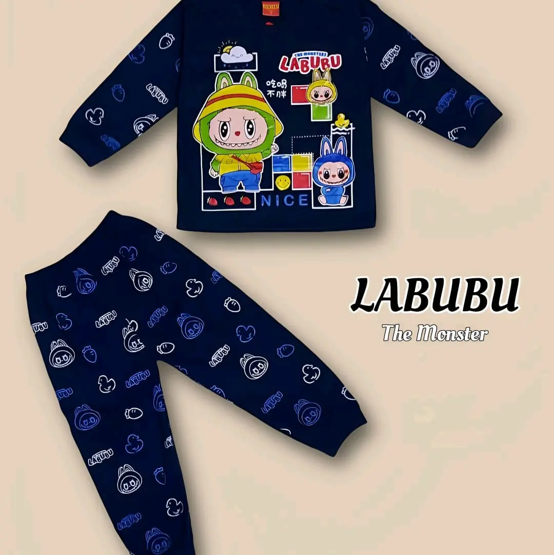 KAOS PANJANG ANAK MONSTER SETELAN ANAK VIRAL PANJANG LABU BUfashion Motif