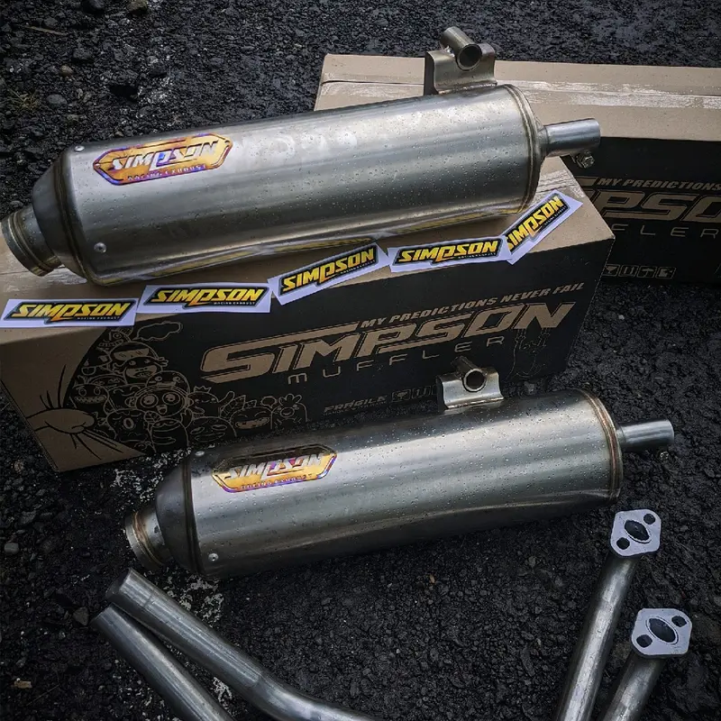 Knalpot STD Racing STAINLESS Original SIMPSON MUFFLER !!!, all matic series BEAT,VARIO,MIO,NMAX,AEROX 4