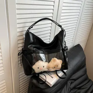 Harajuku Ita Bag Tas bahu Kulit Wanita Tas Cewek Slingbag Y2k Shoulder Bag Tas Selempang