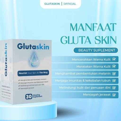Glutaskin Glutathione Pemutih Kulit 97% Lebih Cerah & Glowing 90% Lebih Kenyal dan Lembab 97% Bebas Jerawat