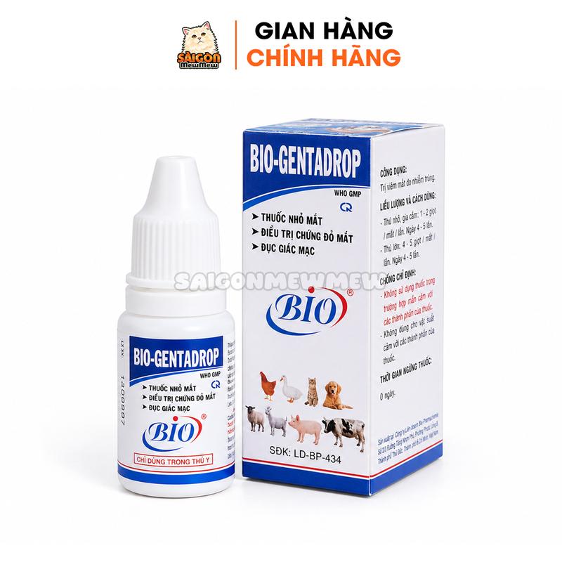 Nhỏ Mắt Bio Gentadrop Cho Chó Và Mèo Dung Tích 10ML