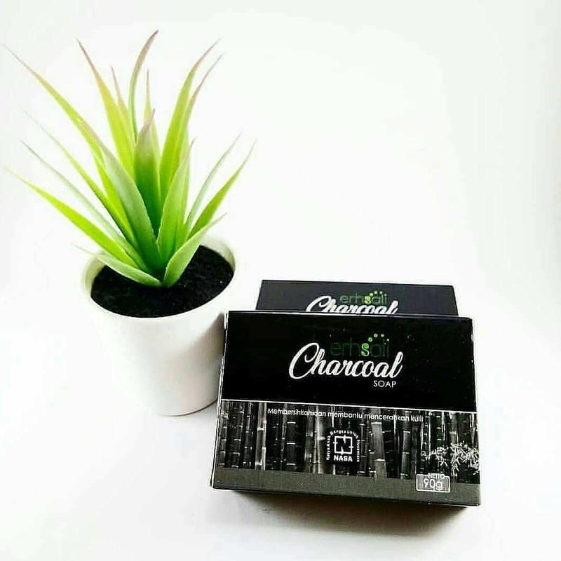 Kulit Bersih, Halus, dan Cerah Alami dengan Erhsali Charcoal Soap pembersih badan sabun  mandi Kotoran Kusam 3