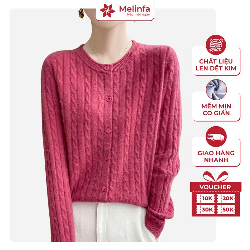 Áo len Cardigan dệt kim cao cấp không xù vải len mềm mại ấm áp thoáng khí mã VAA0621