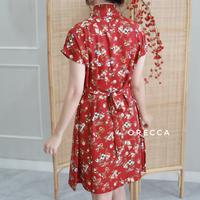 Gambar Lixiu Midi Dress Wanita Cheongsam Imlek CNY Orecca - Dusty Pink dari Orecca.id Kota Administrasi Jakarta Barat 5 Tokopedia
