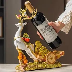 Nordic Ornament Gold Horse Wine Holder / Dekorasi Pajangan Kuda Gold