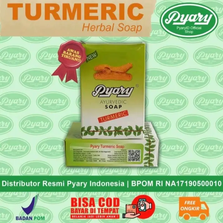 sabun pyary TURMERIC original BPOM Perawatan arab n alp sabun susu collagen