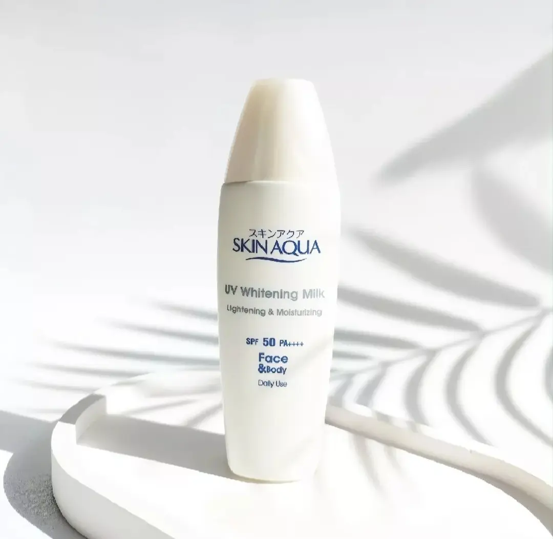 [TUTUP PUTIH] Skin Aqua sunscreen UV Whittening Milk Mencerahkan sun care