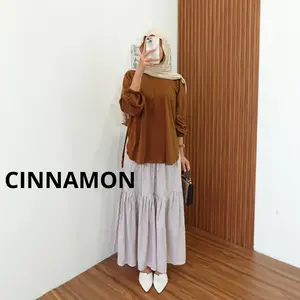 Tropical Salur Oneset Atasan Kaos dan Rok Rample Baju santai muslim Wanita by tunicis