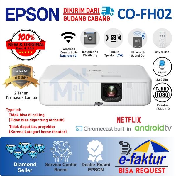 Gambar Proyektor EPSON CO-FH02 COFH02 CO FH02 FULL HD ANDROID TV Portable Ori dari Mall IT Jakarta Kota Administrasi Jakarta Timur Tokopedia