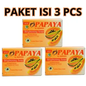 [PROMO] ISI 3 Papaya by Mamaya Sabun Batang 135 Gr / 70 gr Sabun Batang Papaya Sabun pepaya