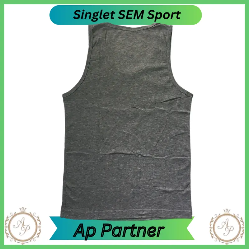 Grosir 3 Pcs - Singlet Pria Polos Bahan Katun SEM SPORT M - XXL | Kaos Dalam Laki Laki Gym 6
