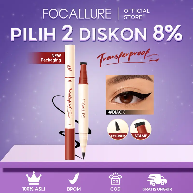 [Official] Focallure #TransferproofHero Precise Line Winged Eyeliner Stamp 2-in-1