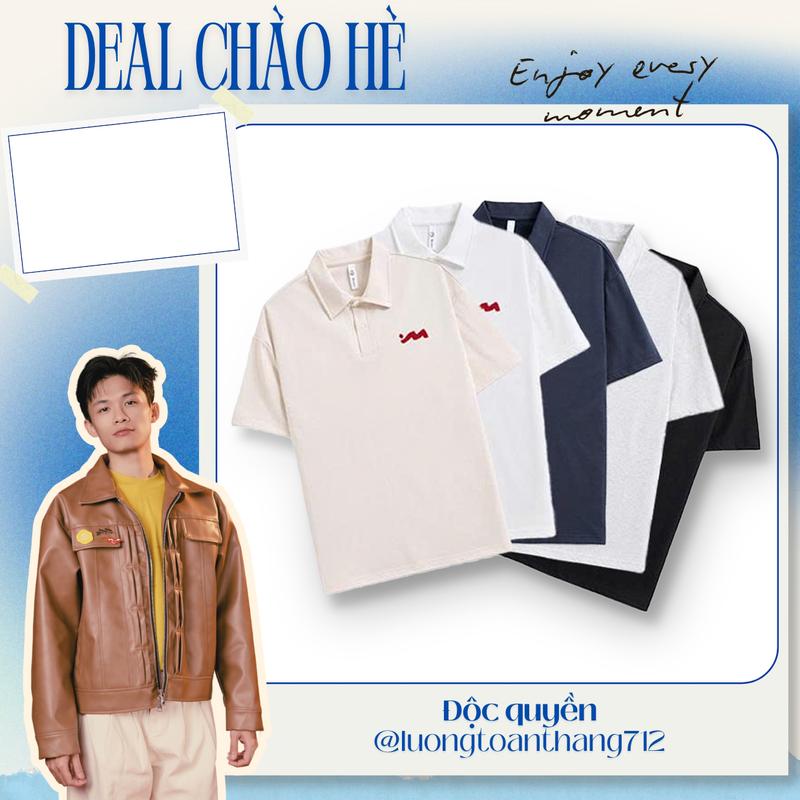 [ATINOxLUONGTOANTHANG] Combo 2 Áo Polo Cotton Nam Hoạ Tiết Thêu ATINO L.5.3441 Form Regular Ngắn Tay 0