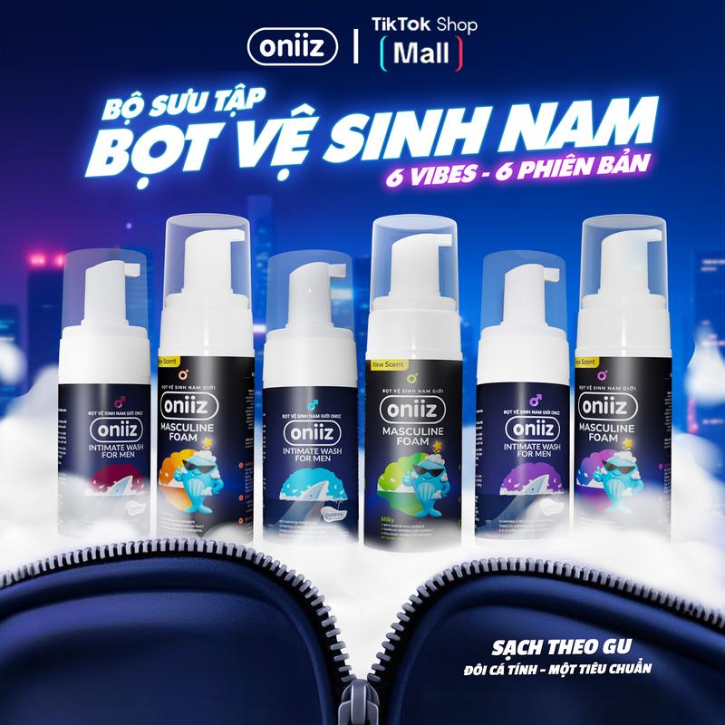  Bộ sưu tập Bọt vệ sinh nam giới Oniiz Dung dịch Masculine Foam Oniiz Plus hương nước hoa cocktail 100ml và 145ml 