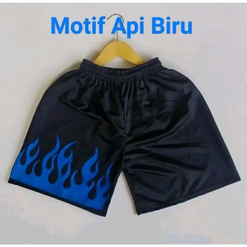 PAKET 3 PCS Celana pendek anak motif api pria wanita usia 7-15 tahun Fashion 5
