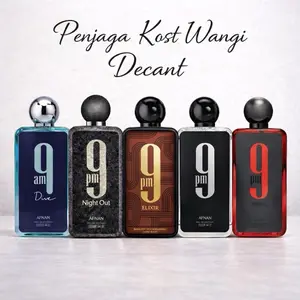 Afnan 9pm 9am Night Out Rebel Dive Black Collection Decant 2ml 5ml 10ml share in jar Original Afnan parfum unisex