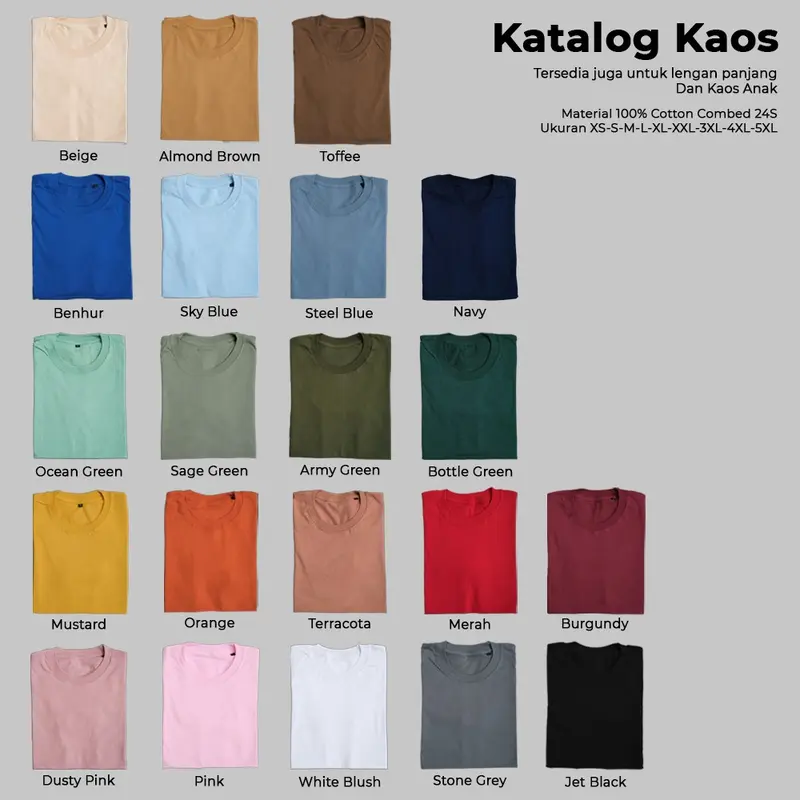 Kepswell - Kaos Custom Anak - Baju Kids T-Shirt Combed 24s Unisex 1