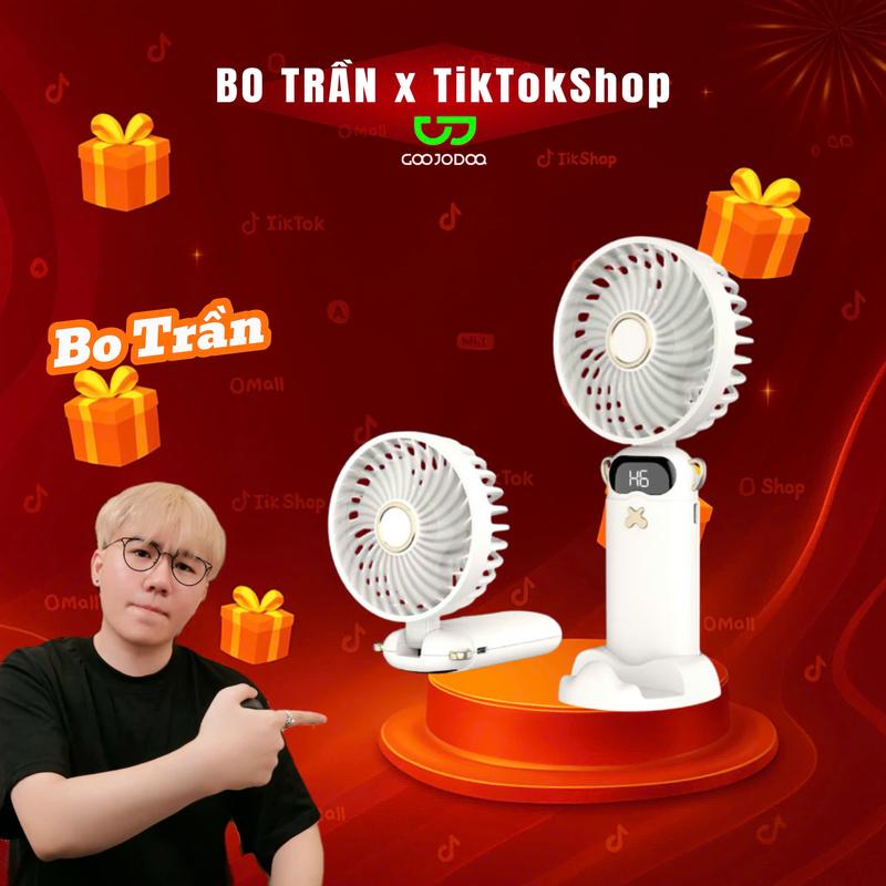 [GOOJODOQ x Bo Trần] QUẠT CẦM TAY MINI 3 TRONG 1 SIÊU TIỆN LỢI Led Phụ Kiện Usb