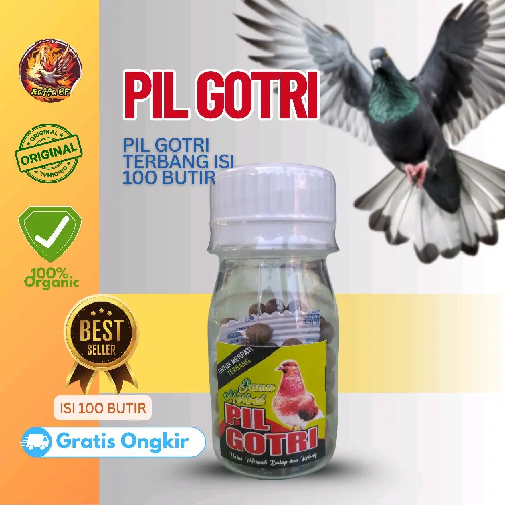 JAMU MERPATI PIL GOTRI MERPATI KHUSUS TERBANG ISI 100 BUTIR MENINGKATKAN GIRING KEKET