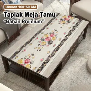NEWROOM88 Taplak Meja Tamu 50x100cm Bahan PVC Tahan Air & Noda untuk Estetika Ruangan D21-1A/1B/1C