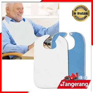 Celemek Dewasa / Celemek Besar / Celemek Makan Lansia / Bib Orang Tua / Tahan Air Tahan Noda