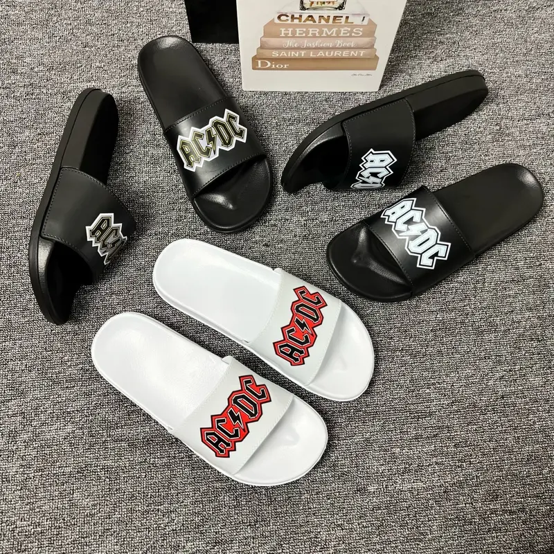 Sandal Pria Sendal Selop Pylon Distro ACDC Full Karet Elastis Non Slip Sole - Shoes 1