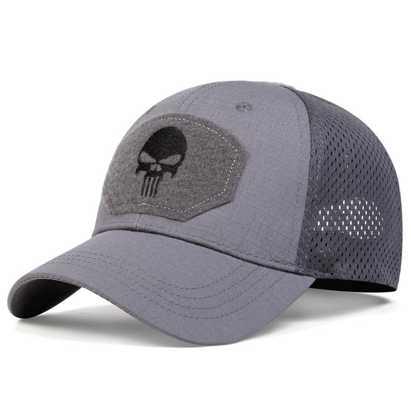 Product Introduction of 2024 Dragon Year New Popular Military Fans Outdoor Camouflage Baseball Mesh Cap Special Forces Tactics Camouflage Hat Skull Sun-Proof Velcro Peaked Cap Sports Outdoor Hat 9