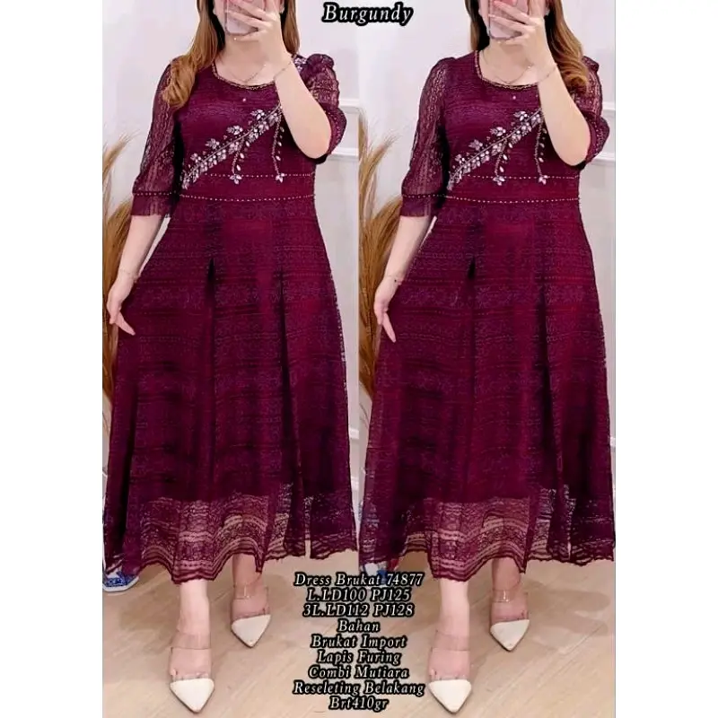 DRES BRUKAT MALIKA IMPORT 731 KUALITAS PREMIUM BAGUS BANGET Manis
