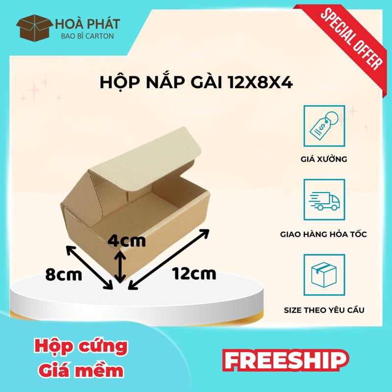 12x8x4 COMBO 20 HỘP NẮP GÀI - GIÁ XƯỞNG - BAO BÌ HOÀ PHÁT