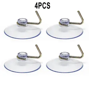 4PCS Suction Hooks Suction Cup Towel Holder Without Drilling Hooks Wall Hooks Load Rack  Cup Sucker For Kitchen Bathroom