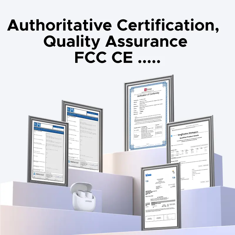 UGREEN HiPure Dots, Tai nghe Bluetooth 6.0, Không dây với thời lượng pin dài, Độ trễ siêu thấp 80ms, Khử tiếng ồn AI, Phù hợp chơi game & học tập, Compatible with iPhone 17 Pro Max, 16 Pro Max, Model: 75627 | BigBuy360 - bigbuy360.vn UGREEN HiPure Dots, Tai nghe Bluetooth 6.0, Không dây với thời lượng pin dài, Độ trễ siêu thấp 80ms, Khử tiếng ồn AI, Phù hợp chơi game & học tập, Compatible with iPhone 17 Pro Max, 16 Pro Max, Model: 75627 | BigBuy360 - bigbuy360.vn