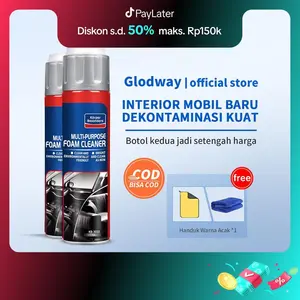 【Beli Satu Gratis Satu】Glodway Pembersih interior multifungsi / pembersih busa ajaib untuk interior mobil, sepeda motor, sepatu, sofa / 2 botol * 650ml Car