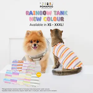 POMAPOO - Baju Kucing dan Baju Anjing Rainbow Tank