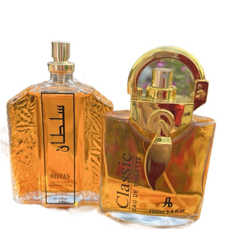 Combo 2 Chai Nước Hoa Nội Địa Trung Classic 100ml & Sultan 100ml Mùi Hương Dịu Dàng Cho Nữ Và Nam Sang Trọng Đẹp Mắt Classic Ngọt Ngào Dịu Dàng Stant Quyến Rũ Cá Tính