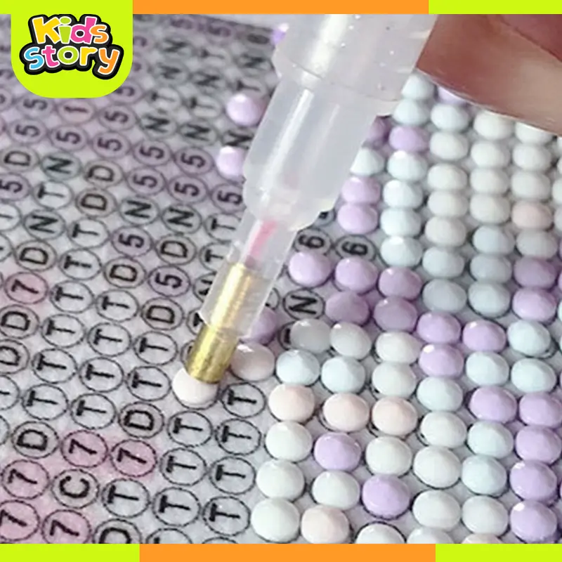 Diamond Painting Set dengan Bingkai Stiker Puzzle Mainan Edukasi DIY Gambar Anak 5D Diamond Painting Full Kit Set Berlian Bulat DIY Kreatif Dekorasi Kamar Anak Kuromi Cinnamoroll Lotso 4