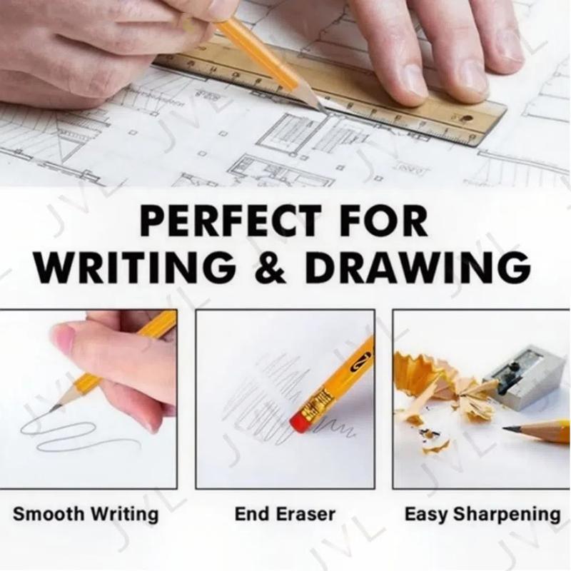 Mongol Pencil No. 2 Medium 12Pcs Box Art Dedicated Hand-Painted Sketch School Supplies Professional Drawing Tools With Eraser 4