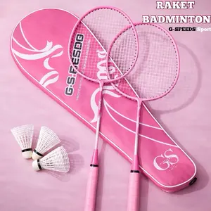 G-SPEEDS RAKET BADMINTON/ RAKET BULU TANGKIS ISI 2 FREE BAG/KOK BULUTANGKIS/SHUTTLECOCK/KOK BADMINTON