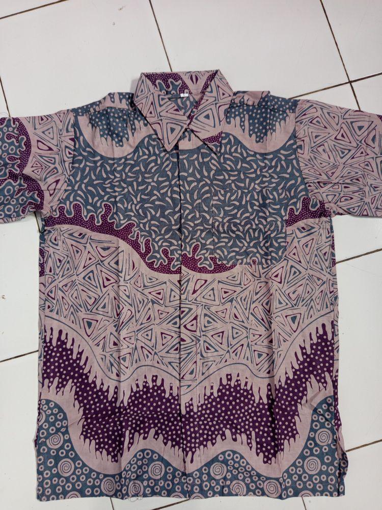 Product Introduction of [BISA COD] HEM BATIK PRIA BAHAN KATUN PRIMA Grade A - MOTIF KEKINIAN Cowok Formal casual Blue Shirts Baju Couple Seragam Kerja Keren 32
